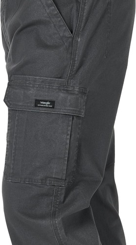 Anthracite Twill Men's Cargo Pants - Relaxed Fit, Heavy-Duty Features, Stylish - Picture 8 of 9