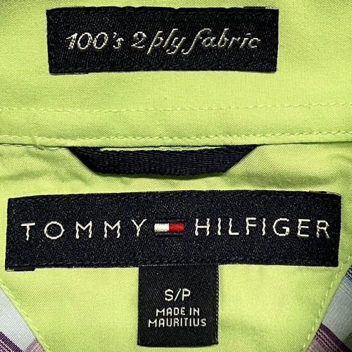 New TOMMY HILFIGER Shirt Mens S Multicolor Plaid 100's 2 Ply Fabric Button Down - Picture 3 of 6