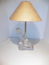 Rare Lalique Tancrede Cheetah Crystal Lamp 22