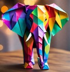 decoration Origami Elephants Wall Art
