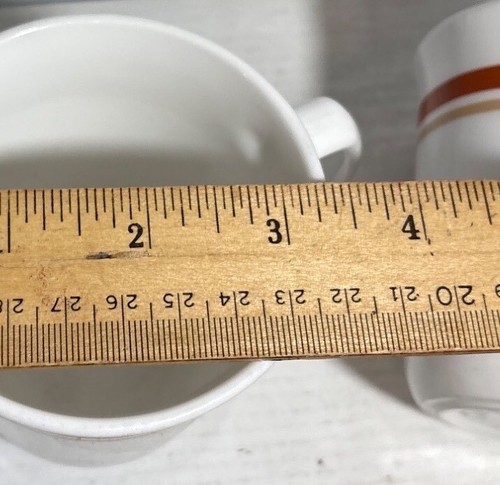 Corning USA White Mugs Cinnamon Chestnut Design Set Of 2 Corelle - Picture 9 of 9