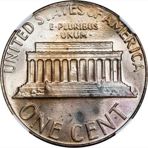 ER425 1984 Lincoln Cent. Struck on an Unplated Zinc Planchet NGC MS63 - Picture 3 of 8