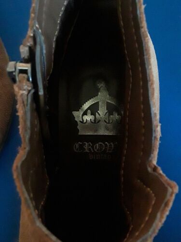 Women's Tan Ankle Boot By Crown Vintage Size 7.5 Leather Upper - Picture 7 of 10