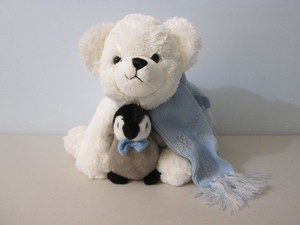 Nat /& Jules Penguin and Polar Bear Plush 4/" Stuffed Animal Toy