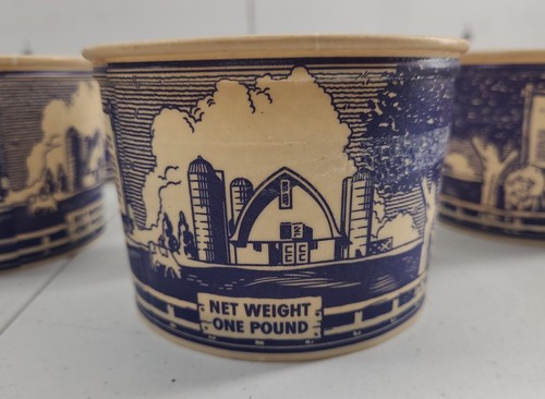 Vintage Lot of 10 Butter Containers Lily Tulip Cup USA One Pound Wax Cardboard - Picture 3 of 8