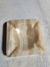Vintage Ashtray Marble Stone  3" Square Small MCM Mid-century Modern,beautiful. 
