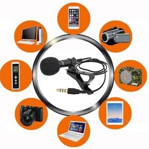 Lavalier Mic Microphone Case For IPhone Smart Phone Recording PC Clip-on Lape KF - Photo 5/9