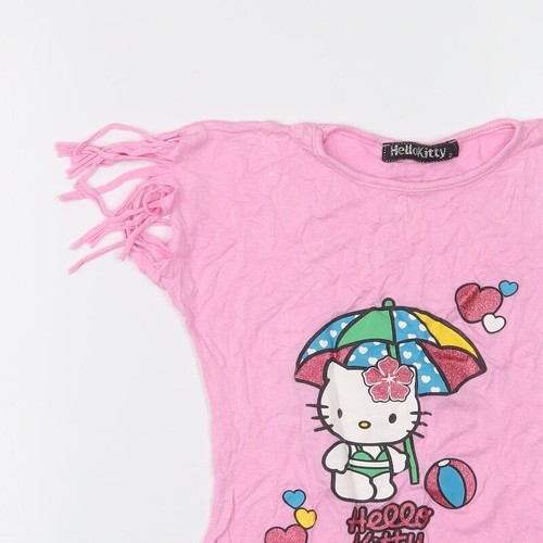 Hello Kitty Girls Pink Cotton blend Blouse Size 2 Years - Picture 6 of 12