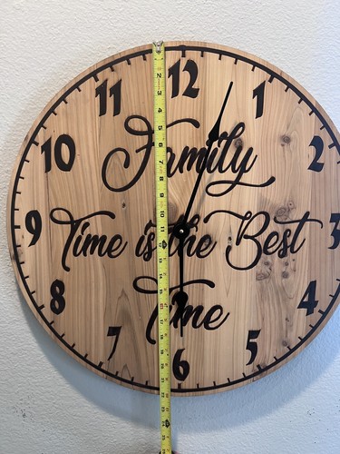Rustic Handmade Recycled Solid Wood Extra Large Vintage Wall Clock Hand Painted - Picture 4 of 6