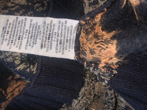 NWT Free People Black Floral Pullover Boat Cowl Neck Multicolor Knit Sweater L - Picture 8 of 8