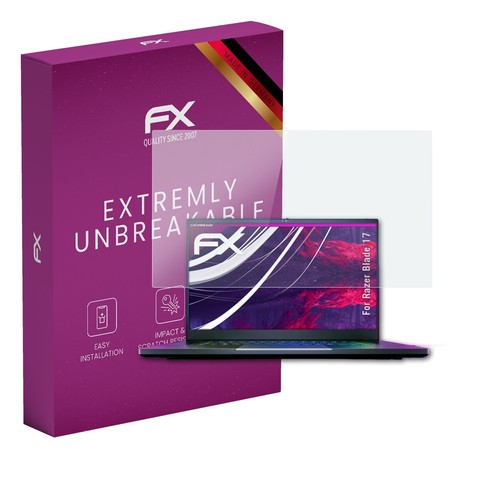 atFoliX Glas Schutzfolie für Razer Klinge 17 Glasschutz 9H Hybrid-Glas - Bild 1 von 8