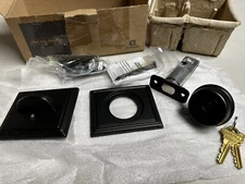 Schlage B60 N ADD 716 Deadbolt with Addison Trim Keyed 1 Side Oil Rubbed Bronze