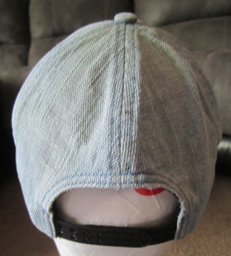 Vintage Marmot Denim & Leather Adjustable Cap Hat FREE SHIP - Picture 4 of 6