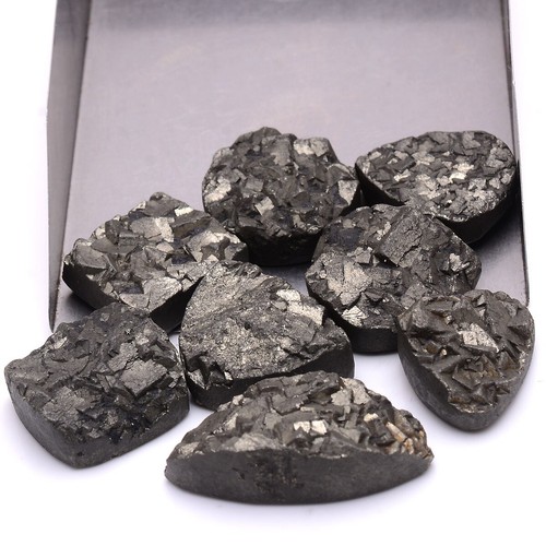 8 Stück Natürlich Pyrit Druzy Quarz 17mm-29mm Unbehandelt Riesiges Lose - Bild 6 von 10