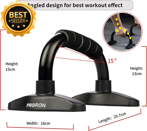 Push up Bar Stands, Push up Handles with Non Slip Foam Grip for Chest Press, Hom - Picture 3 of 12