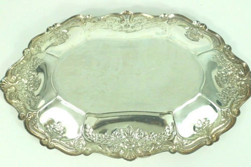 Vintage Crest of Windsor Silver Plated Tray Epca Silver Plate by Poole Floral - Picture 8 of 9