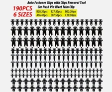 Plastic Fastener Rivet Car Push Pin Rivet Trim Clips Kit Auto Fastener 190Pcs