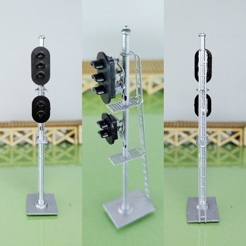 1 x HO scale model railroad 2 heads 2 + 3 aspects block signal LED made #K32Sr - Picture 3 of 5
