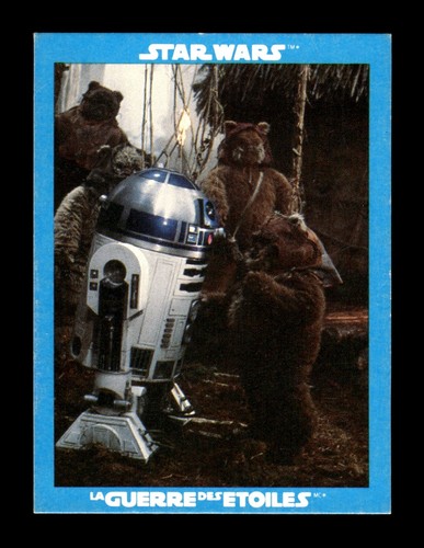 4-04-14 PWE . 1984 kelloggs star wars french / english #17 r2-d2 ewok (B)