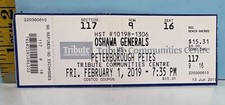 Feb. 1, 2019 Ottawa Generals v Peterborough Petes Hockey Ticket 