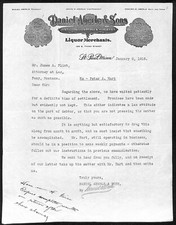 1916 Daniel Aberle &amp; Sons St. Paul Distillers TLS Letterhead re: Settlement