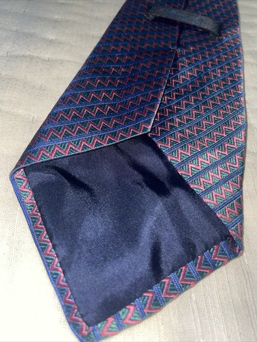 Charvet Place Vendome 58 x 3,5 BLAU ROSA grau Krawatte geometrisch 100 % Seide - Bild 2 von 16