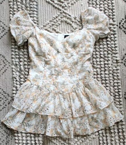 Bardot Broderie Mini Corset Dress 8 - Picture 4 of 9
