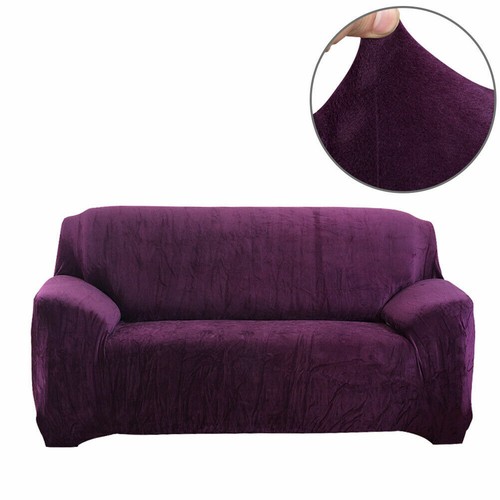 Plüsch Sofa Schonbezug Stretch Couch Bezug 1/2/3/4 Sitzer All Inclusive Schoner - Bild 40 von 41