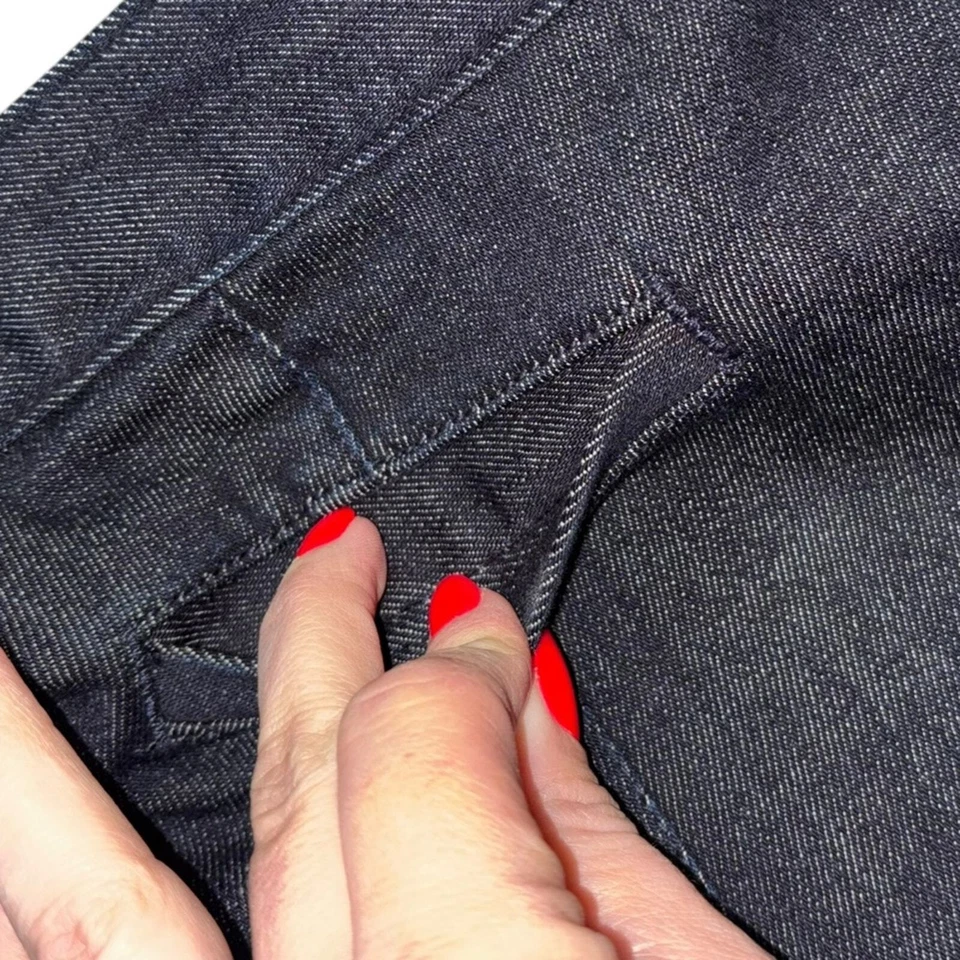 Pantalones de mezclilla Tory Burch azul marino pierna recta pantalones de mezclilla para mujer 24 Preppy dinero antiguo Foto 4 de 4