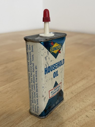 Vintage SUNOCO Household Oil Can 1960’s SUN OIL CO 4 OZ. All Purpose Lubricant - Picture 7 of 11