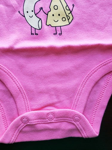 GIRLS INFANT CARTERS GRANDPA IS THE MAC TO MY CHEESE PINK SIZE 6 MONTHS BODYSUIT - Picture 11 of 12