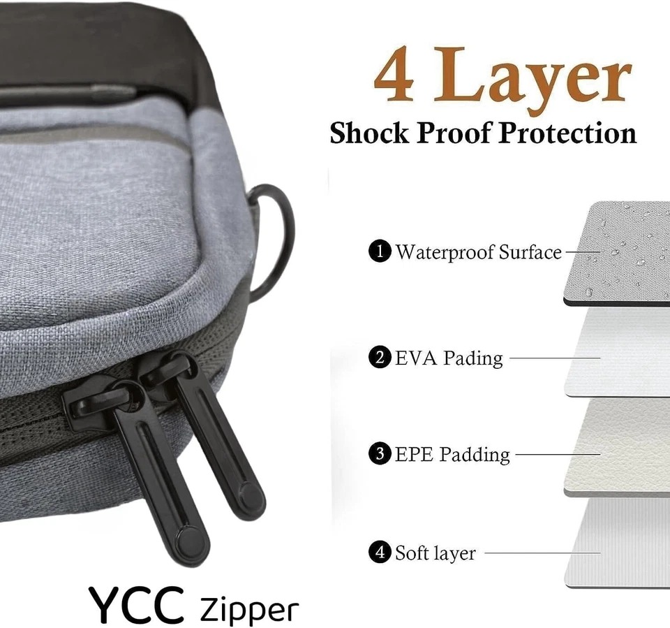  15-16 Inch Laptop Sleeve for Women and Men. MacBook Pro 16 Inch Case Cover Grey - Image 2 of 4