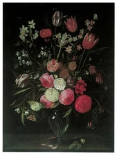 Poster print.Home Room Interior design.Flower bouquet vase.6497