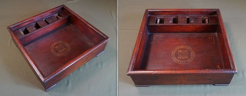 Rare Early 1900 Korean Folk Item "Hussy" Wooden Container Box for Needlework - Picture 5 of 12