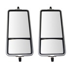 16" x 7" Stainless Steel West Coast Convex Mirror Pair Bubble Back for HD Truck