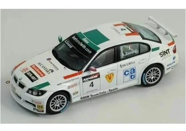 Spark S0415 1:43 BMW 320Si Wtcc 2006 #4 Alex Zanardi Modellauto Weiß-image