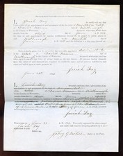 1863 Affidavit Notice  JOSIAH FAY Handles Estate of DAVID WARREN Westborough, MA