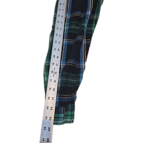 Vintage Guess Youth XL (20)  Wool Button Up 70's Flannel Long Sleeve Shirt Green - Picture 19 of 20