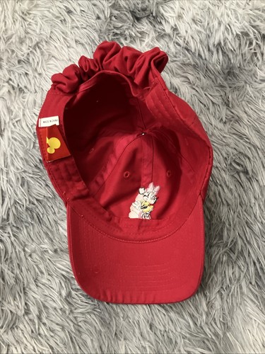 Disney Minnie Mouse Ponytail Hat Baseball Cap Adult Red Adjustable Florida - Picture 6 of 7