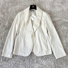 Rare ISSEY MIYAKE 3D Sculptural Collar Deconstructed Tailored Jacket White 3