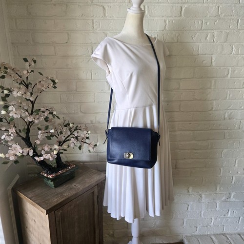 Furla Crossbody Purse, Navy, Everyday, Travel, Saffiano Leather - Picture 7 of 16