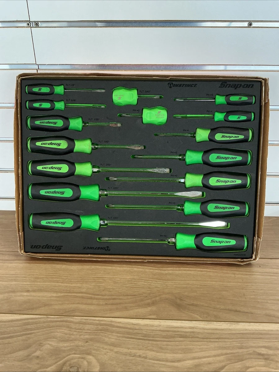 5X Snap On Tools Screwdrivers Per Order Green Pocket Promo Magnet End - Foto 9
