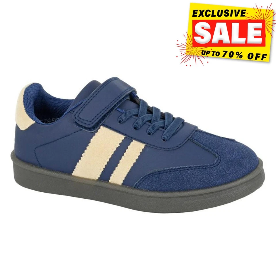 Dek Osprey Unisex Touch Fastening Kids School Shoes Trainers Sneakers Navy