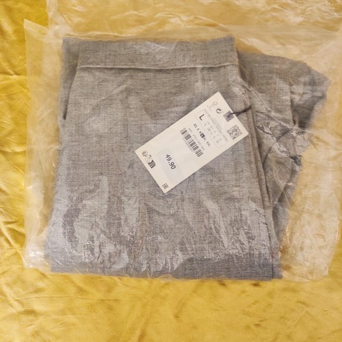ZARA Woman's Cuffed Pants Trousers GRAY MARL Size Large 2753/025 New With Tags - Picture 6 of 7