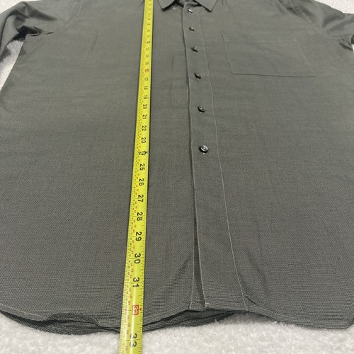 Vintage Xacus Men's Long Sleeve Green Button-Up Shirt 42-16 1/2 - Picture 8 of 8