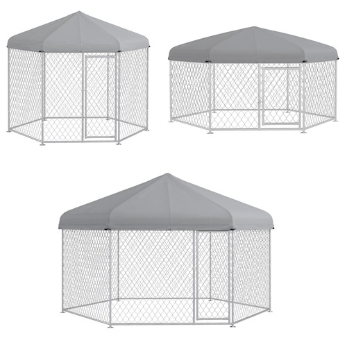 PawHut Dog Kennel Outdoor W/ Waterproof Roof - Picture 1 of 34