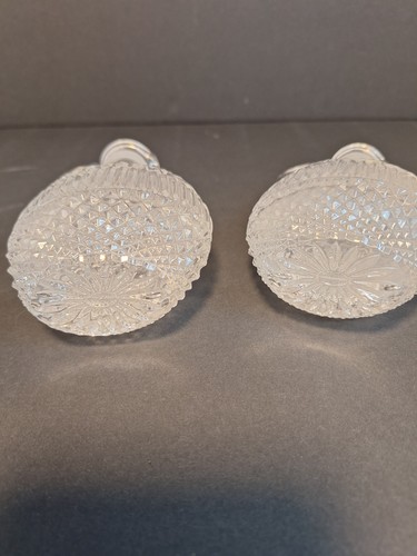 Set Of Royal Crystal Rock Cruets W/ Stoppers. Made In Italy. Original Stickers. - Picture 7 of 9