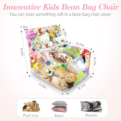 Giocattolo Di Peluche per Bambini, Poltrona per Bambini 60 × 45 × 60 Cm Morbido - Foto 2 di 12