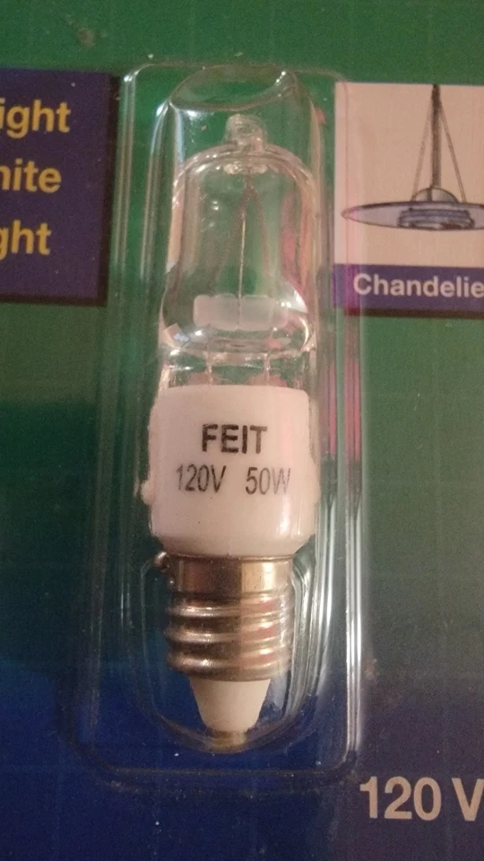 2 Feit Electric BPQ50/CL/MC/RP 50-Watt T3 Bulb with Mini Candelabra Base - Image 3 of 4