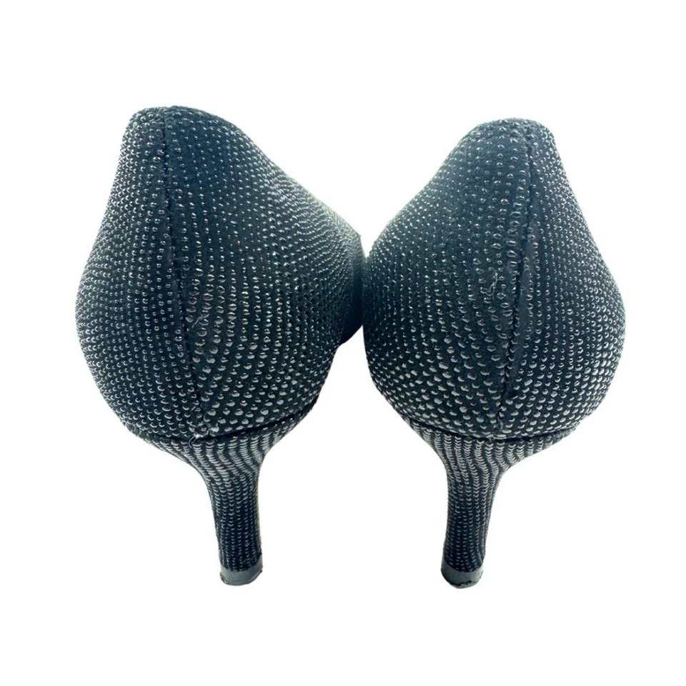 Zapatos de salón Van Eli de gamuza de cuero con puntos en relieve punta redonda tacón de gatito talla 4,5 Foto 4 de 4